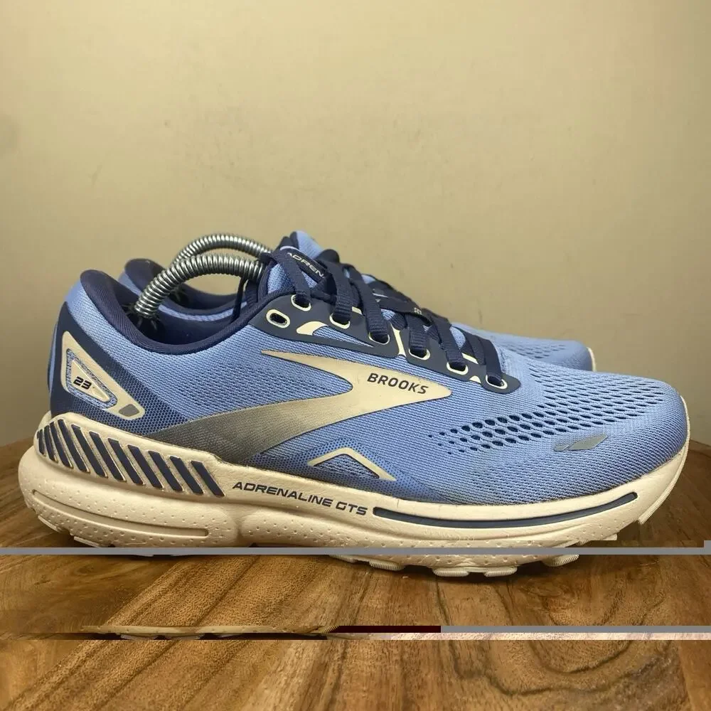 Brooks Adrenaline GTS23 Vista Blue Linen Womens Size 8 Running Shoes 1203811B465